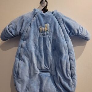 Carter's Blue Baby Sleep Sack with Train Design